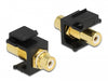 Delock 86746 Keystone Module Rca Female > Rca Female Gold Plated White / Black