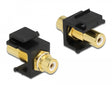 Delock 86746 Keystone Module Rca Female > Rca Female Gold Plated White / Black