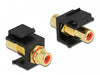 Delock 86744 Keystone Module Rca Female > Rca Female Gold Plated Red / Black