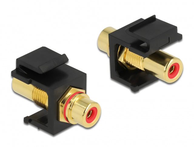 Delock 86744 Keystone Module Rca Female > Rca Female Gold Plated Red / Black