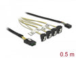 Delock 85683 Cable Mini Sas Sff-8087 > 4 X Sata 7 Pin Angled + Sideband 0.5 M