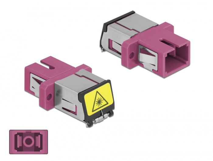 Delock 86891 Optical Fiber Coupler With Laser Protection Flip Sc Simplex Female