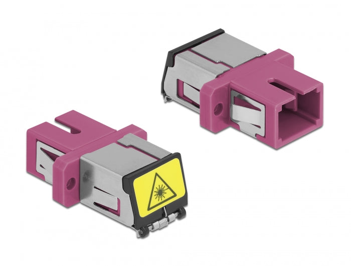 Delock 86891 Optical Fiber Coupler With Laser Protection Flip Sc Simplex Female