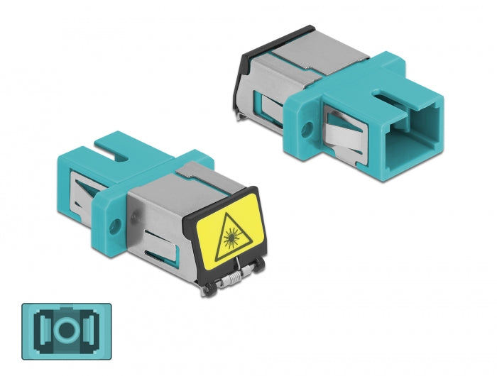 Delock 86890 Optical Fiber Coupler With Laser Protection Flip Sc Simplex Female