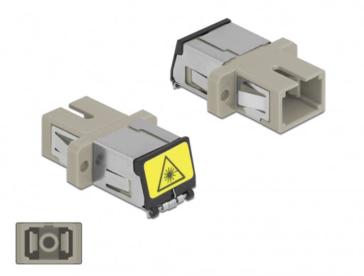 Delock 86889 Optical Fiber Coupler With Laser Protection Flip Sc Simplex Female