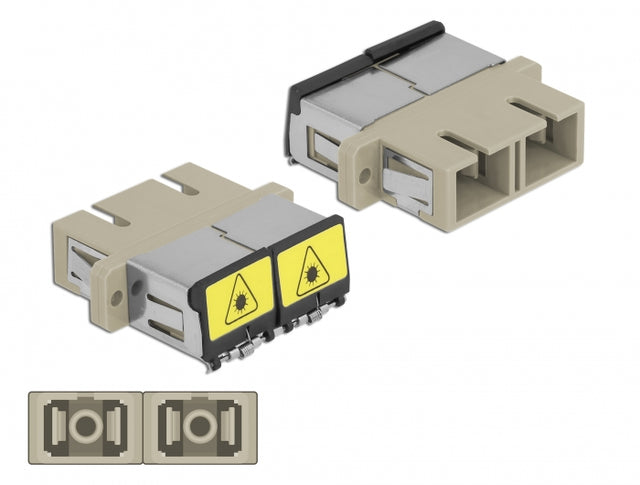 Delock 86894 Optical Fiber Coupler With Laser Protection Flip Sc Duplex Female