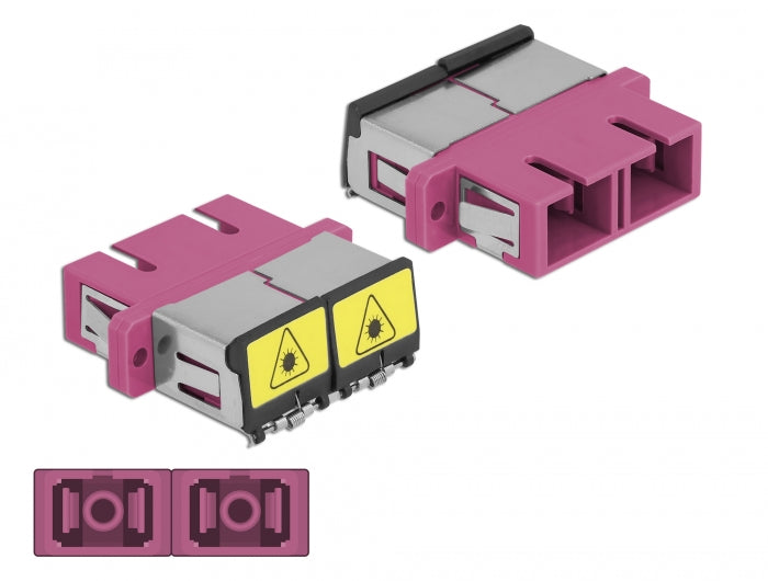 Delock 86896 Optical Fiber Coupler With Laser Protection Flip Sc Duplex Female