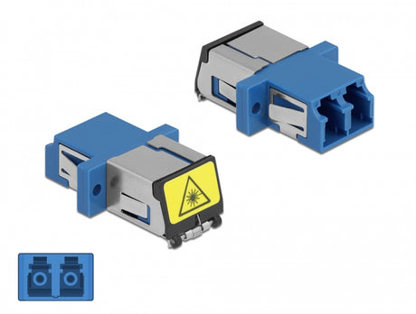 Delock 86898 Optical Fiber Coupler With Laser Protection Flip Lc Duplex Female