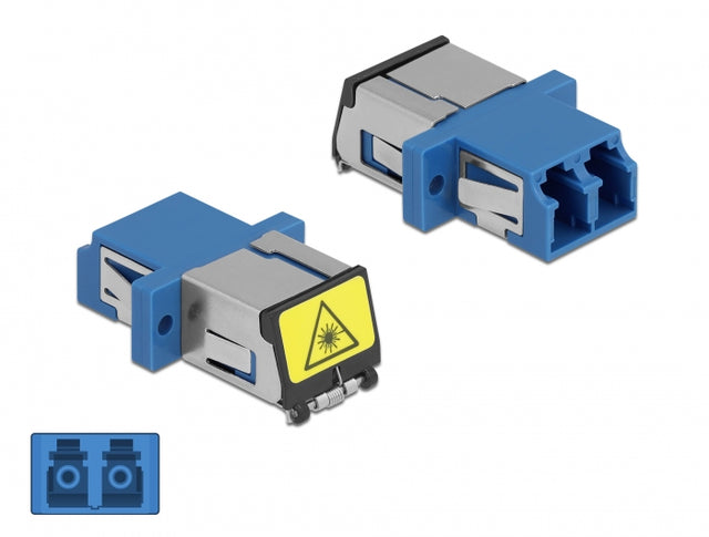 Delock 86898 Optical Fiber Coupler With Laser Protection Flip Lc Duplex Female