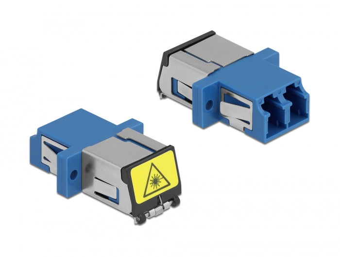 Delock 86898 Optical Fiber Coupler With Laser Protection Flip Lc Duplex Female