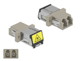 Delock 86899 Optical Fiber Coupler With Laser Protection Flip Lc Duplex Female