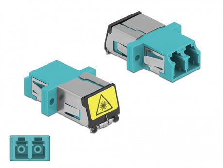 Delock 86900 Optical Fiber Coupler With Laser Protection Flip Lc Duplex Female