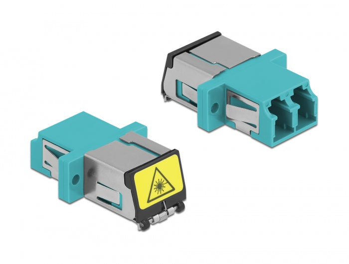 Delock 86900 Optical Fiber Coupler With Laser Protection Flip Lc Duplex Female