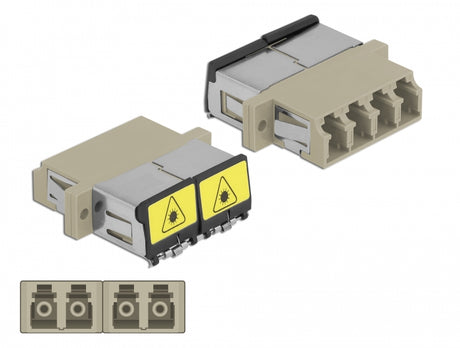 Delock 86904 Optical Fiber Coupler With Laser Protection Flip Lc Quad Female