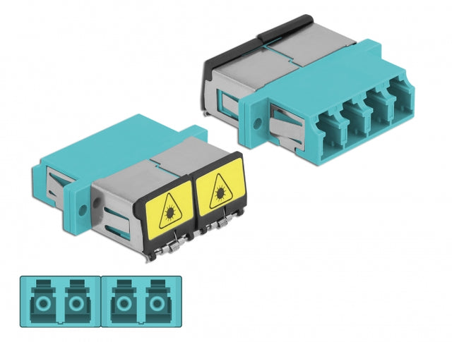 Delock 86905 Optical Fiber Coupler With Laser Protection Flip Lc Quad Female