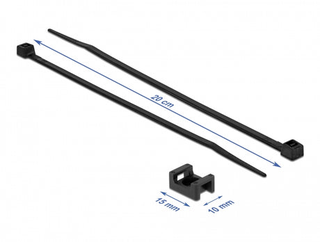 Delock 18884 Screw Fixing Mount 15 X 10 Mm With Cable Tie