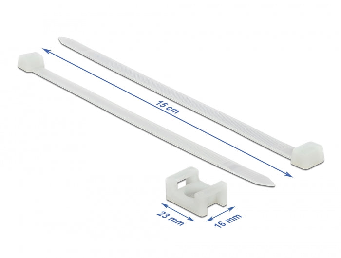 Delock 18885 Screw Fixing Mount 23 X 16 Mm With Cable Tie