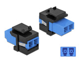 Delock 86718 Keystone Module Lc Duplex Female To Lc Duplex Female Blue / Black