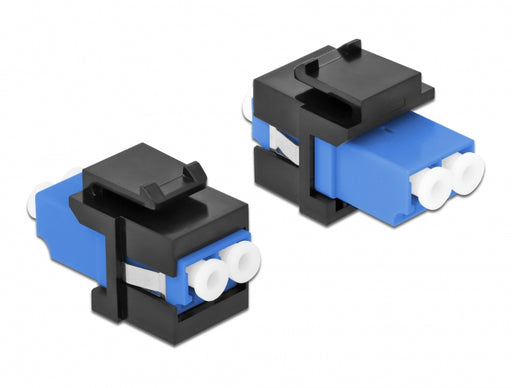 Delock 86718 Keystone Module Lc Duplex Female To Lc Duplex Female Blue / Black