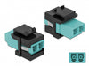 Delock 86720 Keystone Module Lc Duplex Female To Lc Duplex Female Aqua / Black