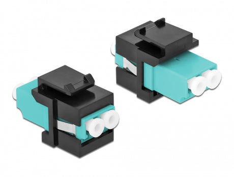 Delock 86720 Keystone Module Lc Duplex Female To Lc Duplex Female Aqua / Black