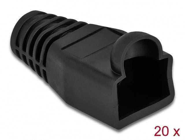 Delock 86722 Strain Relief For Rj45 Plug Black 20 Pieces