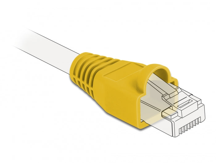 Delock 86723 Strain Relief For Rj45 Plug Yellow 20 Pieces