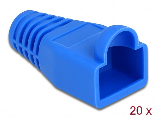 Delock 86728 Strain Relief For Rj45 Plug Blue 20 Pieces