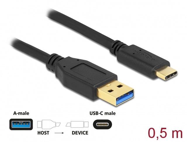 Delock 83869 Superspeed Usb 10 Gbps (Usb 3.2 Gen 2) Cable Type-A To Usb Type-C™