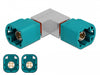 Delock 90525 Adapter Hsd Z Male To Hsd Z Male Angled