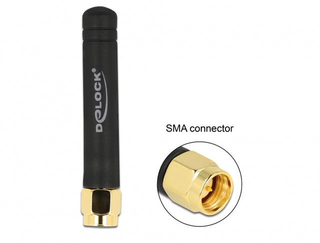 Delock 12715 Lpwan 868 Mhz Antenna Sma Plug 1.6 Dbi Omnidirectional Fixed Black