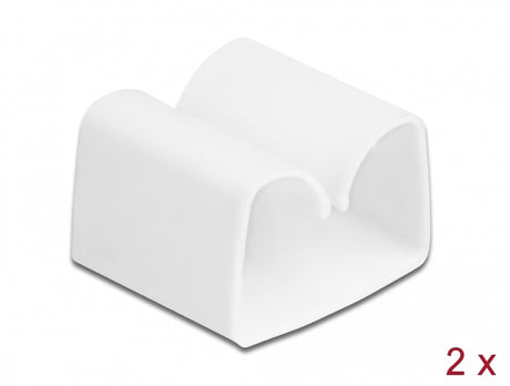 Delock 18395 Cable Holder Clip 2 Pieces White