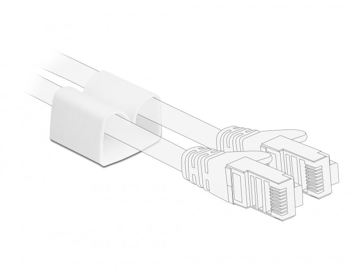 Delock 18395 Cable Holder Clip 2 Pieces White