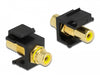 Delock 86743 Keystone Module Rca Female > Rca Female Gold Plated Yellow / Black