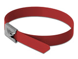 Delock 18781 Stainless Steel Cable Ties L 200 X W 7.9 Mm Red 10 Pieces