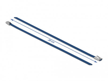 Delock 18793 Stainless Steel Cable Ties L 200 X W 4.6 Mm Blue 10 Pieces