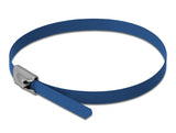 Delock 18793 Stainless Steel Cable Ties L 200 X W 4.6 Mm Blue 10 Pieces