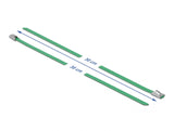 Delock 18802 Stainless Steel Cable Ties L 300 X W 4.6 Mm Green 10 Pieces