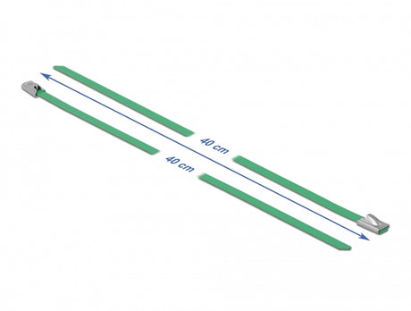 Delock 18803 Stainless Steel Cable Ties L 400 X W 4.6 Mm Green 10 Pieces