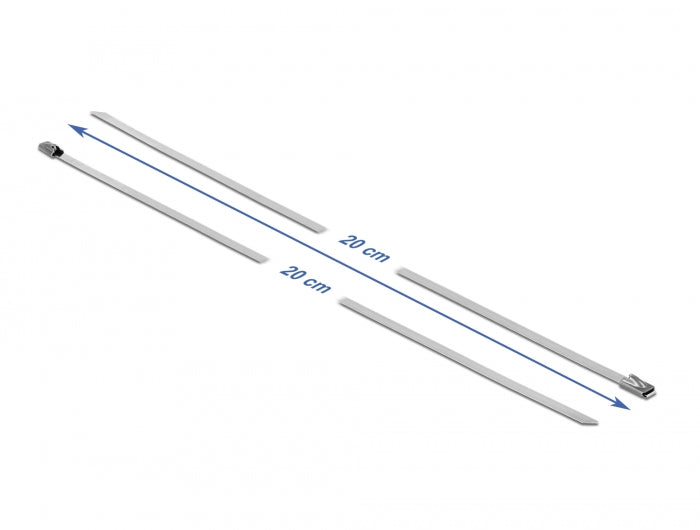 Delock 18631 Cable Ties Stainless Steel L 200 X W 4.6 Mm 20 Pieces