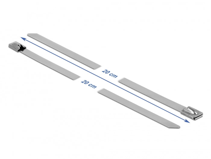 Delock 18771 Stainless Steel Cable Ties L 200 X W 7.9 Mm 10 Pieces