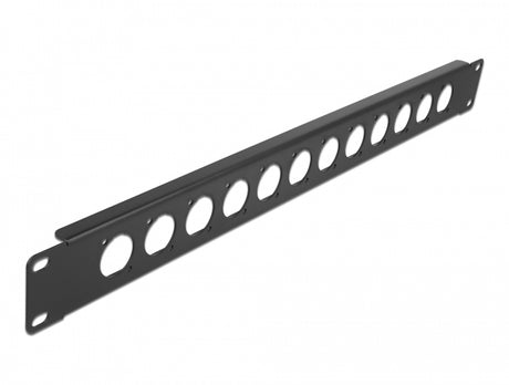 Delock 86500 19″ D-Type Patch Panel 12 Port Black