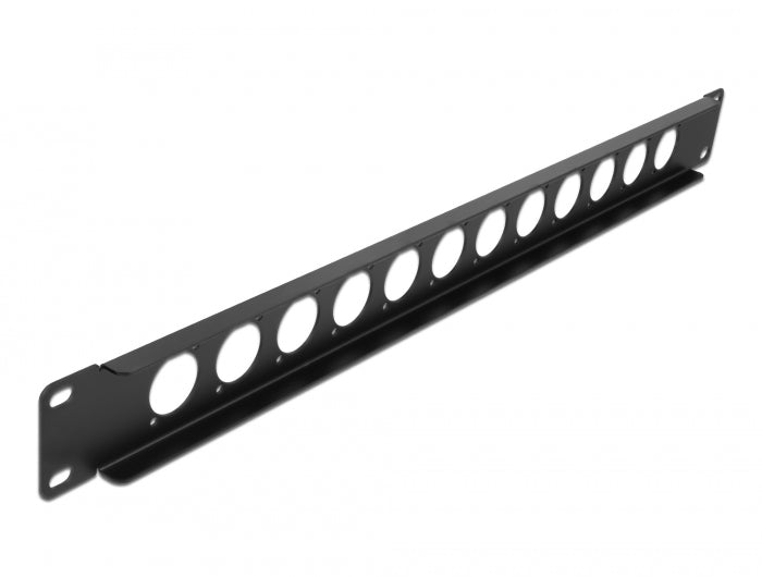 Delock 86500 19″ D-Type Patch Panel 12 Port Black