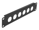 Delock 86501 10″ D-Type Patch Panel 6 Port Black