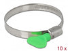 Delock 19453 Butterfly Hose Clamp 50 - 70 Mm 10 Pieces Green