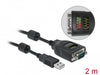 Delock 90497 Usb Type-A To Serial Db9 Adapter With 9 Led Rs-232 Tester