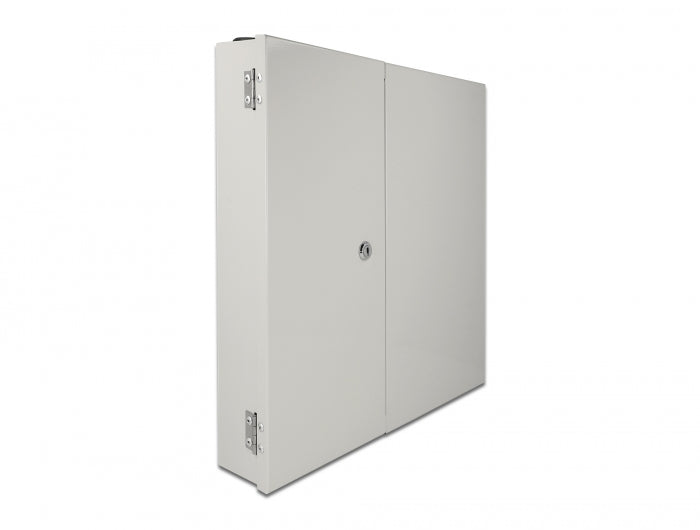 Delock 86837 Fiber Optic Wall Distribution Box With Double Door Grey