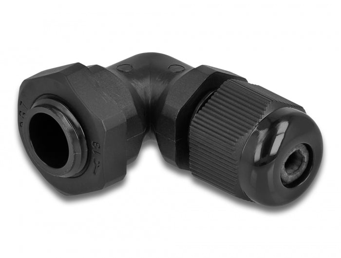 Delock 60292 Cable Gland 90° Angled Pg7 Black