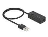 Delock 66731 Usb Headset And Microphone Adapter With 2 X 3.5 Mm Stereo Jack