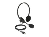 Delock 27178 Usb Stereo Headset With Volume Control For Pc And Laptop